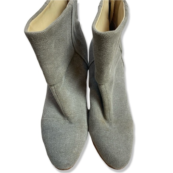 RAG & BONE Newberry Canvas & Leather Heeled Ankle Booties - Picture 5 of 10
